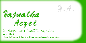 hajnalka aczel business card